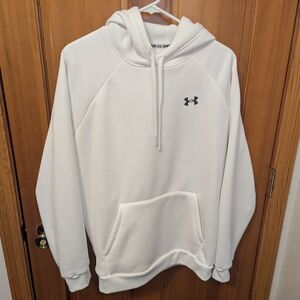 Under Armour Men’s White Hoodie with Small Black Logo